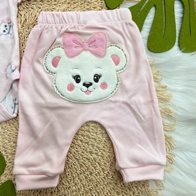  Conj. Body Ursinha Polar e Calça - Rosa